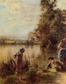 Leon Augustin Lhermitte : Fisherman and His Family